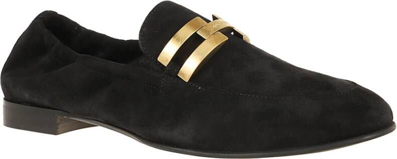 Aquazzura Zwarte Zachte Mocassin Schoenen Black Dames