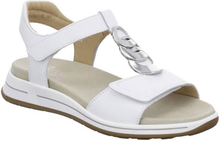 Ara Flat Sandals White Dames