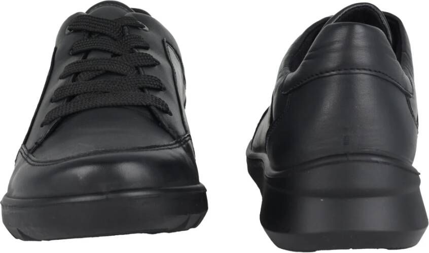 Ara Gestreepte vetersneaker in zwart Black Dames