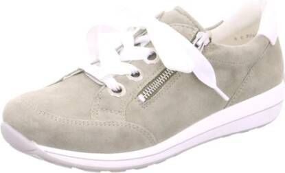 Ara Grijze Veterschoenen Velours Leer Gray Dames