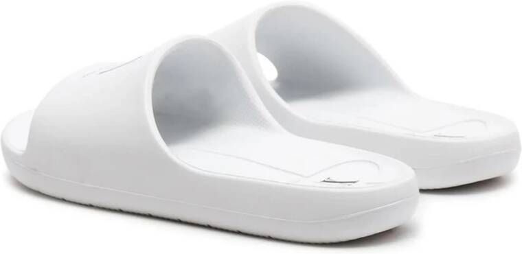 Armani Exchange Band Hiel Polyurethaan Slippers Lente Zomer Collectie White Dames