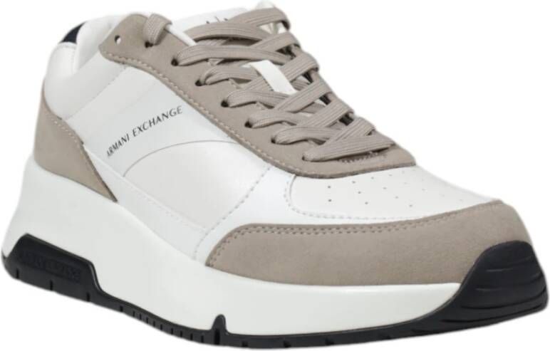 Armani Exchange Beige Polyester Sneakers voor Mannen Beige Heren