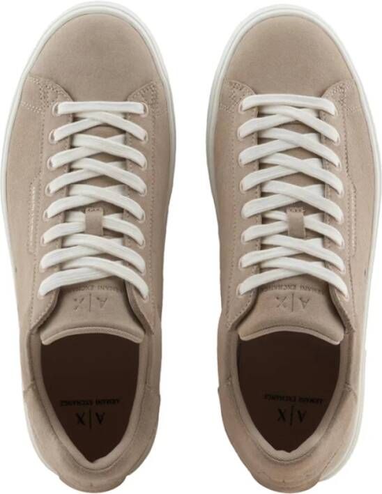 Armani Exchange Beige Sneakers Stijlvolle Sportschoenen Beige Heren