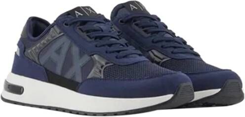 Armani Exchange Blauwe Sneakers Elegante Stijl Blue Heren