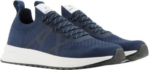 Armani Exchange Blauwe Sneakers Gedurfd Ontwerp Blue Heren