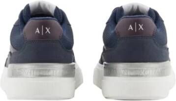 Armani Exchange Blauwe Sneakers Modern Design Urban Stijl Blue Heren