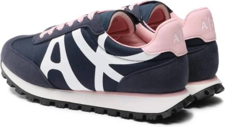 Armani Exchange Blauwe Sneakers Multicolor Dames