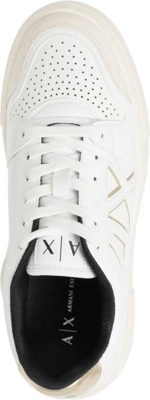 Armani Exchange Effen Vetersneakers White Dames