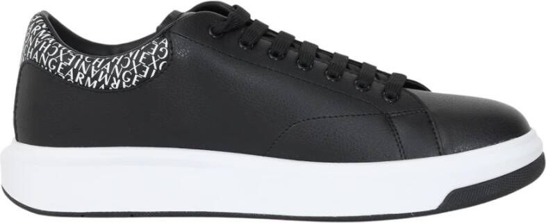 Armani Exchange Essentiële en klassieke zwarte sneakers Zwart Heren