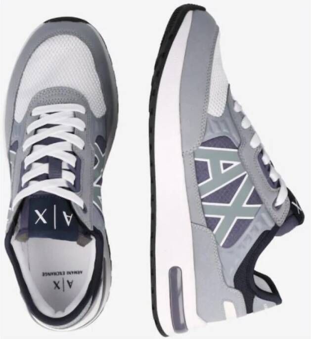 Armani Exchange Hardloopschoenen met Logo Print Gray Heren