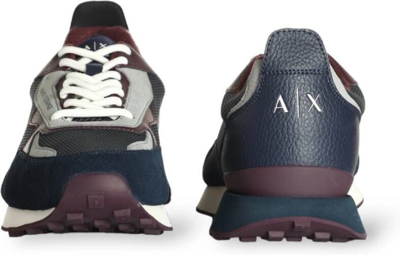 Armani Exchange Heren Sneakers Navy+slate+bordeaux Meerkleurig Heren