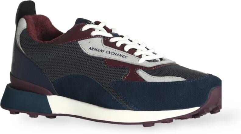 Armani Exchange Heren Sneakers Navy+slate+bordeaux Meerkleurig Heren