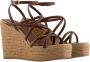 Armani Exchange Hoge Sandaal Nappa PU Cuoio Brown Dames - Thumbnail 2