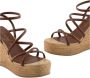 Armani Exchange Hoge Sandaal Nappa PU Cuoio Brown Dames - Thumbnail 3