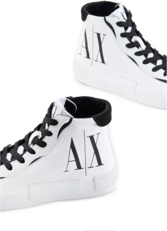 Armani Exchange Icon Project High-Top Sneakers White Dames