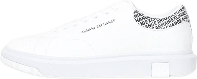 Armani Exchange Klassieke witte herensneakers White Heren