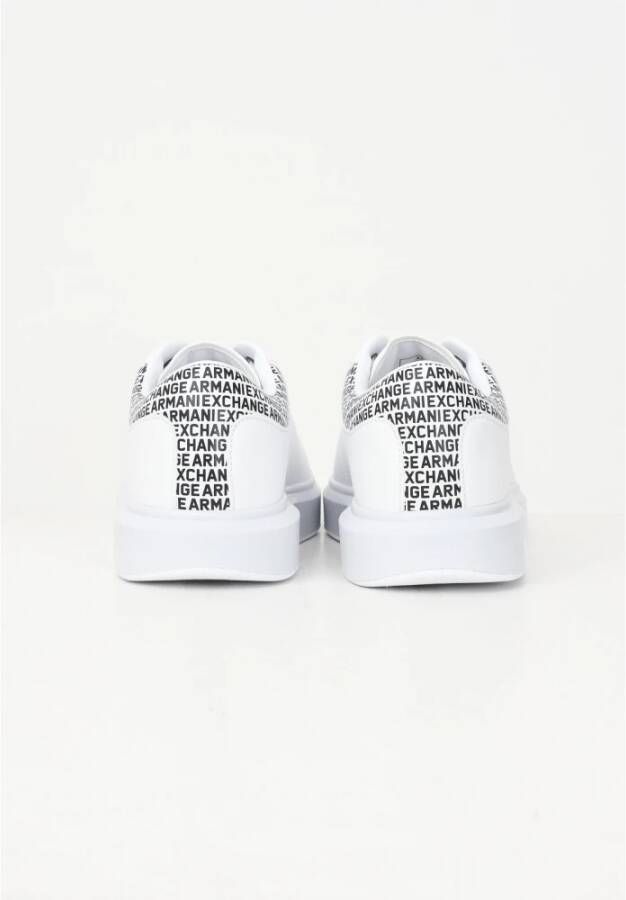 Armani Exchange Klassieke witte herensneakers White Heren