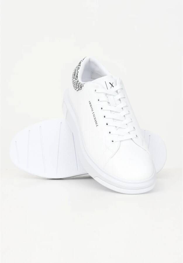 Armani Exchange Klassieke witte herensneakers White Heren