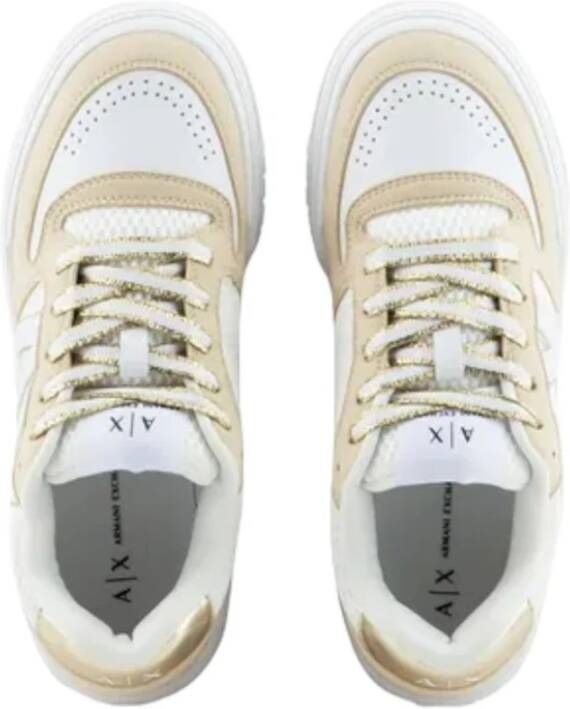 Armani Exchange Lage Sneakers Beige Dames