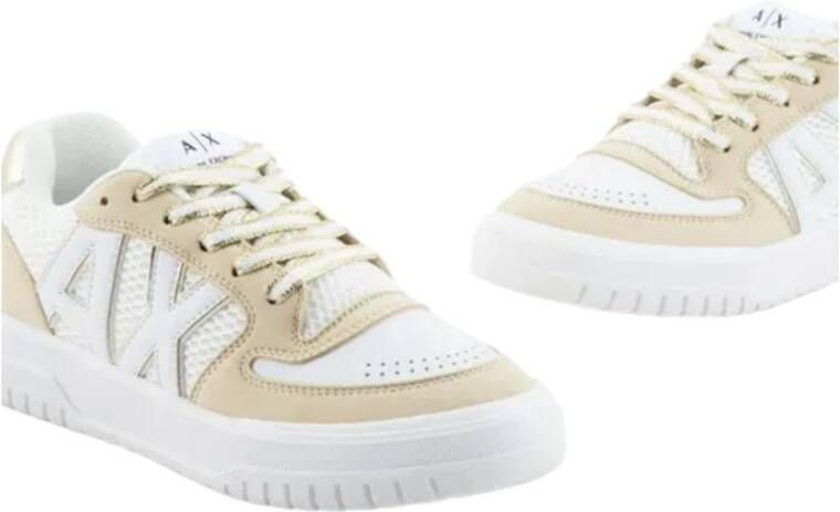 Armani Exchange Lage Sneakers Beige Dames