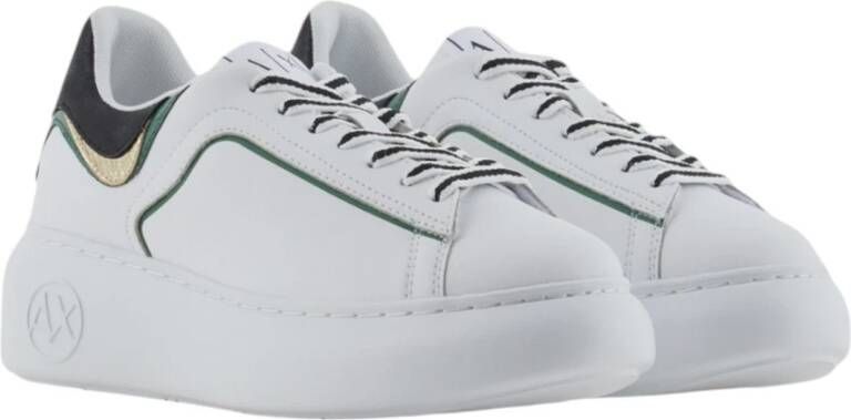 Armani Exchange Lage Top Sneakers White Dames