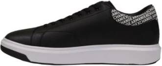 Armani Exchange Leren Sneaker Heren Herfst Winter Collectie Black Heren