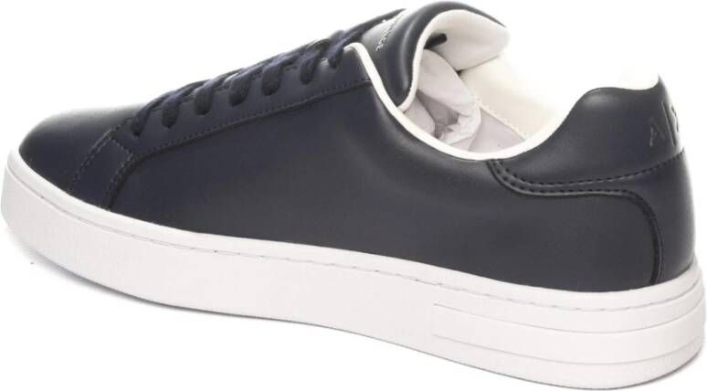 Armani Exchange Leren Sneakers met Logo Detail Black Heren