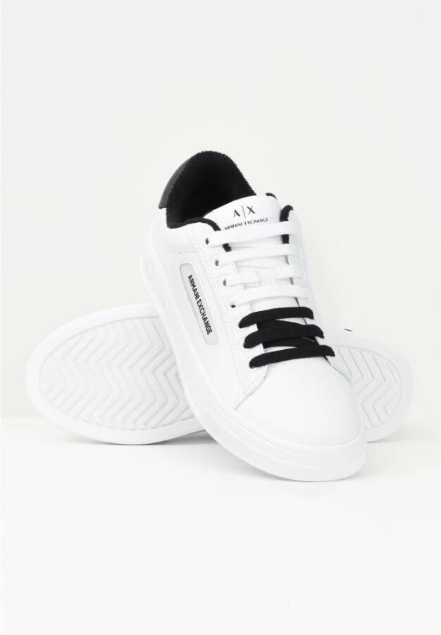 Armani Exchange Moderne witte sneakers voor heren White Heren