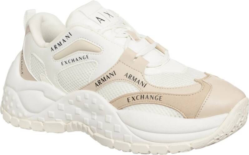 Armani Exchange Multikleur Veterschoenen White Dames