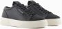 Armani Exchange Zwarte leren logo sneakers Black Heren - Thumbnail 8