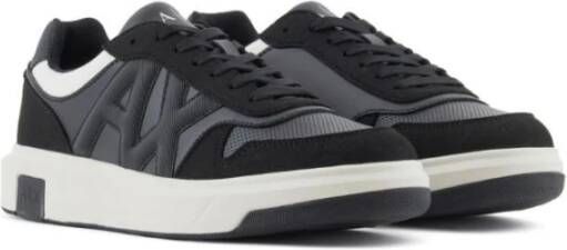 Armani Exchange Sneakers met contrastlogo Black Heren