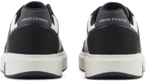 Armani Exchange Sneakers met contrastlogo Black Heren