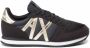 Armani Exchange Zwarte Sneakers Merklogo Rubberen Zool Black Dames - Thumbnail 13