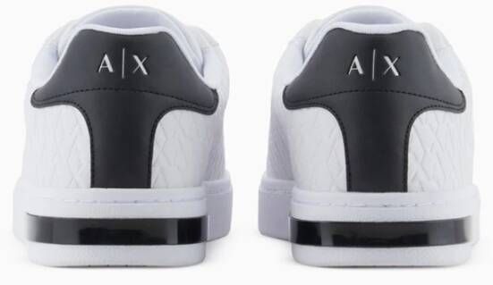 Armani Exchange Wit Zwart Sneakers Mannen Polyester Rubber White Heren