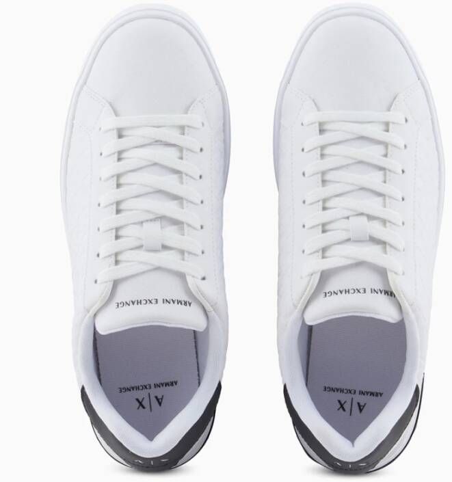 Armani Exchange Wit Zwart Sneakers Mannen Polyester Rubber White Heren