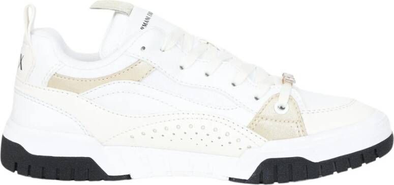 Armani Exchange Witte Dames Casual Sneakers Herfst Winter Beige Dames