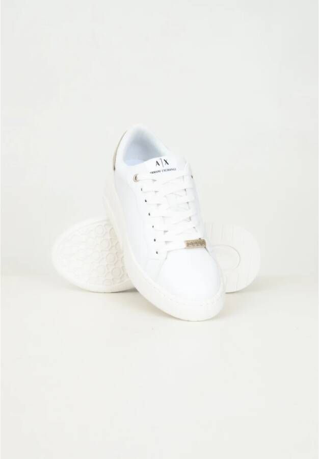 Armani Exchange Witte Damessneakers Schoon Ontwerp White Dames