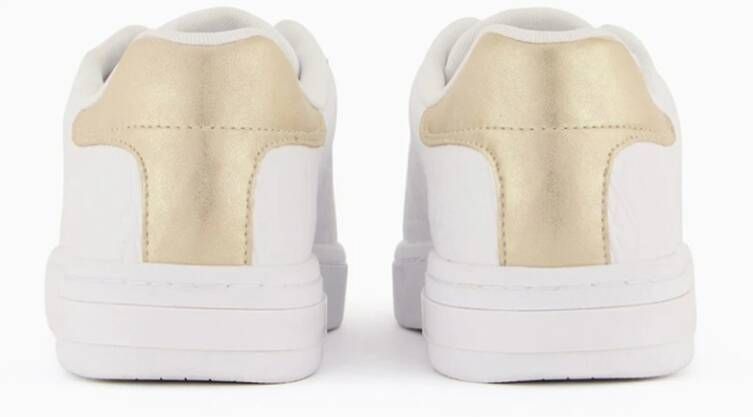 Armani Exchange Witte Gouden Sneakers voor Vrouwen White Dames