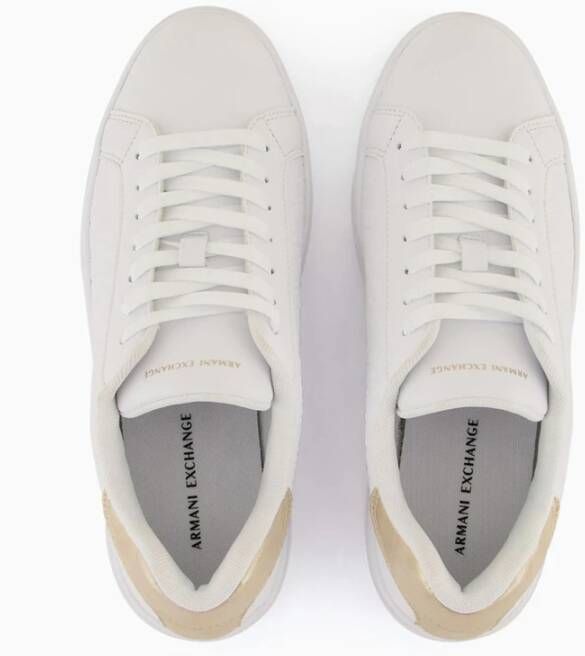 Armani Exchange Witte Gouden Sneakers voor Vrouwen White Dames