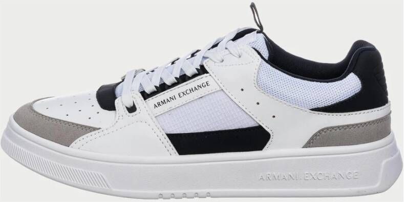 Armani Exchange Witte Lage Top Logo Sneakers White Heren