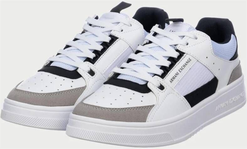 Armani Exchange Witte Lage Top Logo Sneakers White Heren