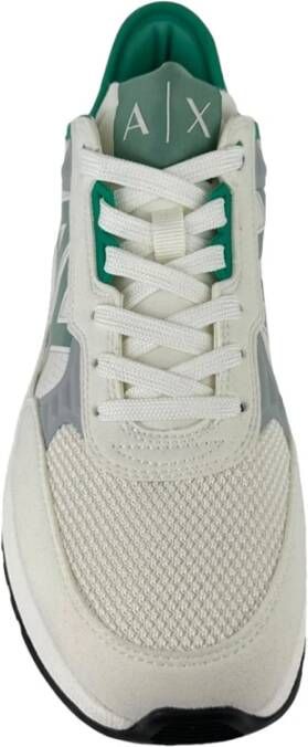 Armani Exchange Witte Sneakers Casual Eigentijdse Stijl White Heren