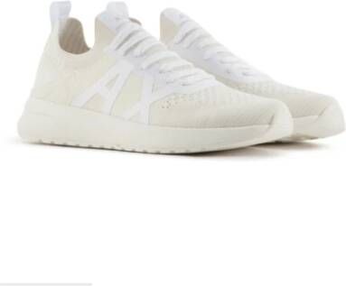 Armani Exchange Witte Sneakers Fris Stretchy Stijl White Heren