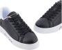 Armani Exchange Witte Sneakers Gecoat Materiaal Rubberen Zool Black Dames - Thumbnail 6