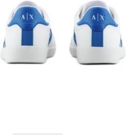 Armani Exchange Witte Sneakers met Blauwe Details White Heren