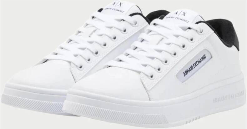 Armani Exchange Witte Sneakers met Logodetail White Heren