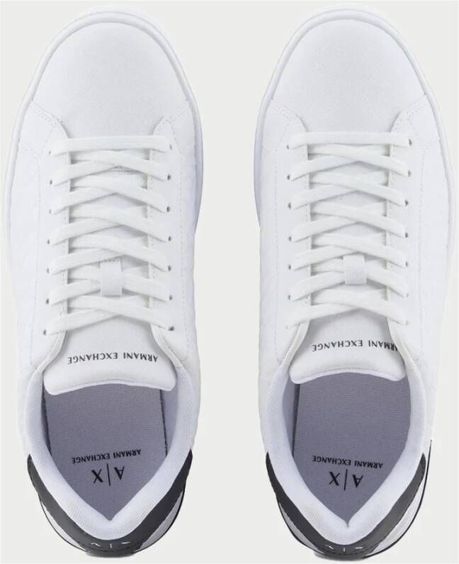 Armani Exchange Witte Sneakers met Rubberen Zool White Heren