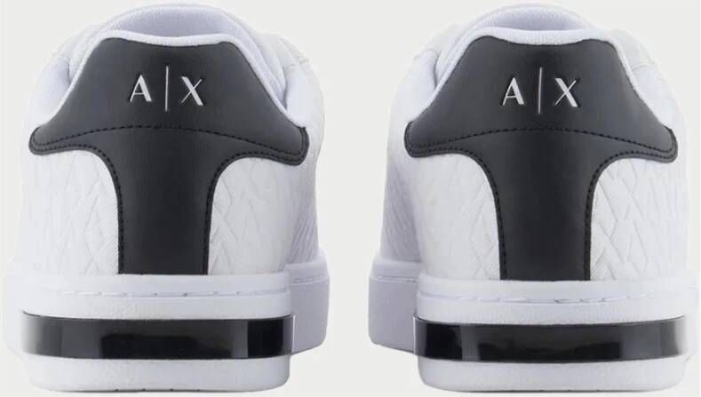 Armani Exchange Witte Sneakers met Rubberen Zool White Heren