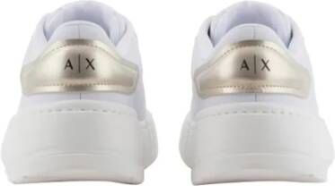 Armani Exchange Witte Sneakers met Zwarte Details White Dames