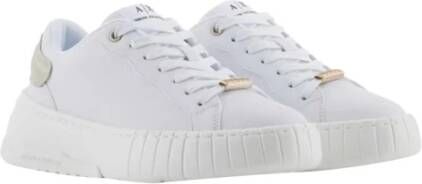 Armani Exchange Witte Sneakers met Zwarte Details White Dames